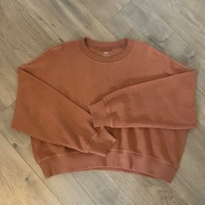 Aerie New Love Corded Cropped Crew Sweatshirt